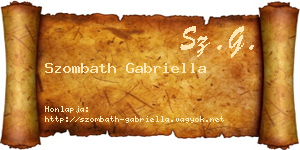 Szombath Gabriella névjegykártya