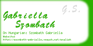 gabriella szombath business card